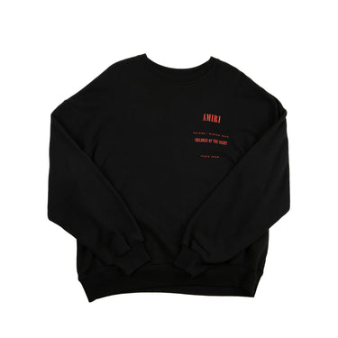 The front of the Amiri Black A/W18 Children of the Night Vampire Sweatshirt.