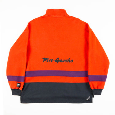 The back of the Balenciaga Red Rive Gauci 1/4 Zip sweatshirt.