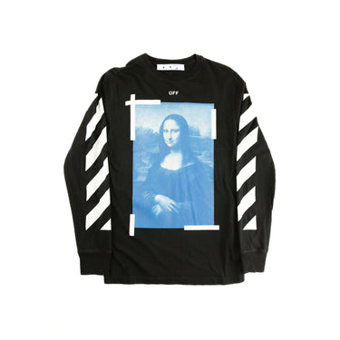 The front of the Off-White Mona Lisa Black Long Sleeve T Shirt.