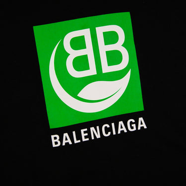 The back detail of the Balenciaga Bio Logo Black T Shirt.