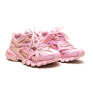The front of the Balenciaga Pink Track Trainers.