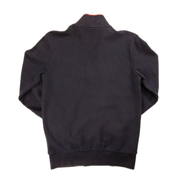 The back of the Moncler Cotton Zip-Up Navy Sweatshirt.