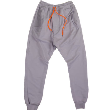The front view of Vivienne Westwood Lilac bear sweatpants.