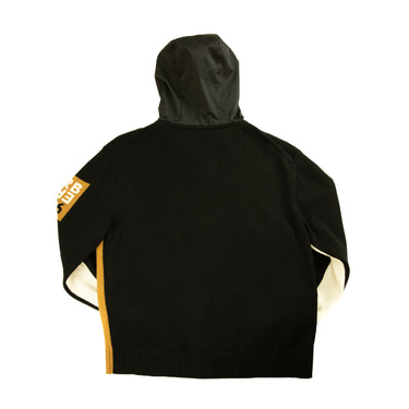 The back of the Burberry Knit-Nylon Hybrid Zip Hoodie.