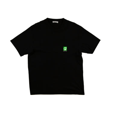 The front of the Balenciaga Bio Logo Black T Shirt.