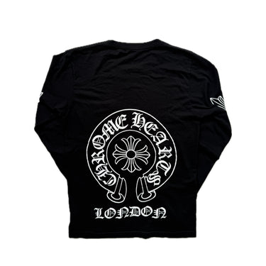 The back of the Chrome Hearts London Black Long Sleeve T Shirt.