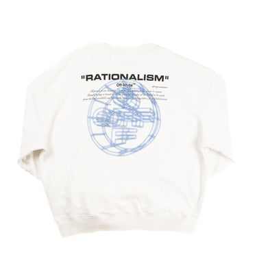 The back of the Off-White Rationalism White Sweatshirt.