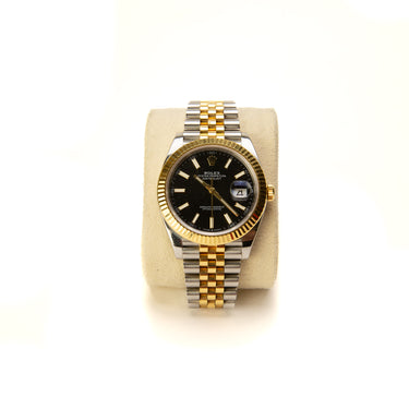 The watch of the Rolex Datejust 41mm 2019 Blue face.