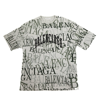 The front of the Balenciaga Grey Logo women's T-shirt.