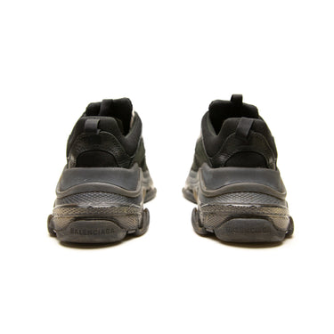 The back of the Balenciaga Black Triple S Trainers.