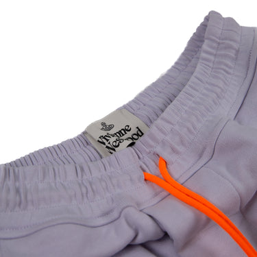 Inside logo of Vivienne Westwood Lilac baby-bear sweatpants.