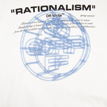 The back print of the Off-White Rationalism White Sweatshirt.