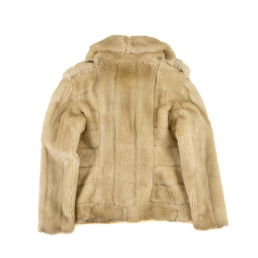 The back of the Gucci Cream Faux Fur Short Coat.