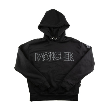 The front of the Moncler Logo Black Hoodie.