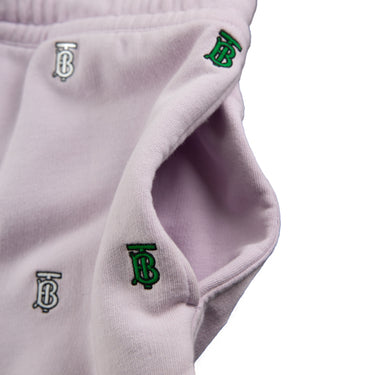 The pocket of the Burberry Monogram Embroidered Pink Shorts.