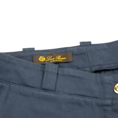 The inside label of the Loro Piana Navy Shorts.