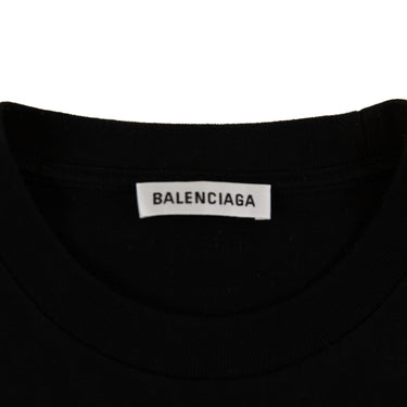 The inside label of the Balenciaga Bio Logo Black T Shirt.