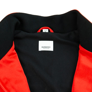 The inside label of the Burberry Astala Red Track Jacket.
