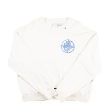 The front of the Off-White Rationalism White Sweatshirt.