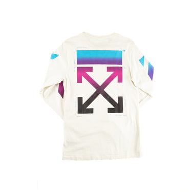 The back of the Off-White Gradient Arrows White Long Sleeve T Shirt.