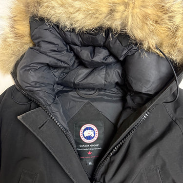 The inside label of the Canada Goose Chilliwack Womens Black Bomber Heritage.