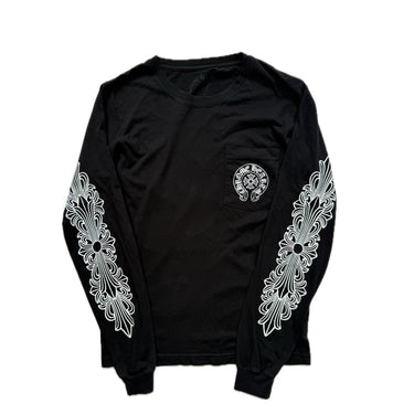 The front of the Chrome Hearts London Black Long Sleeve T Shirt.