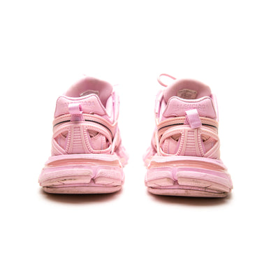 The back of the Balenciaga Pink Track Trainers.