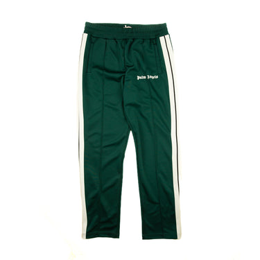 The front of the Palm Angels Pine Green Sweatpants.