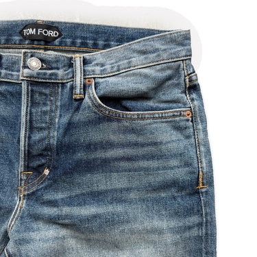 The waistband of the Tom Ford Straight Leg Jeans.