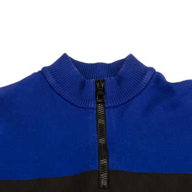 The collar of the Louis Vuitton Jacquard Blue Cycling Top.