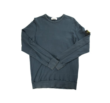 The front of the Stone Island  Navy Lightweight Sweatshirt.