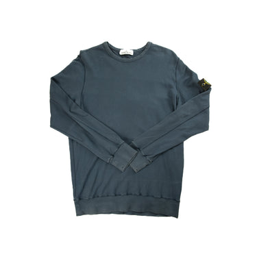 The front of the Stone Island  Navy Lightweight Sweatshirt.