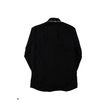 The back of the Burberry Black Chain Detail Shirt.