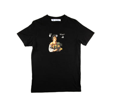 The front of the Off-White Caravaggio Boy Black T Shirt.