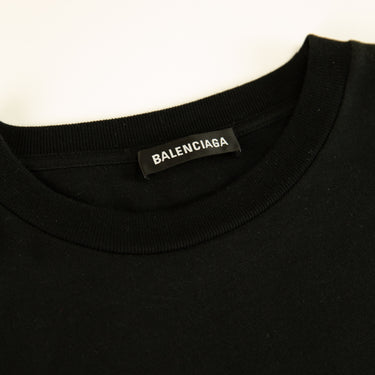 The inside label of the Balenciaga Paris Black T Shirt.