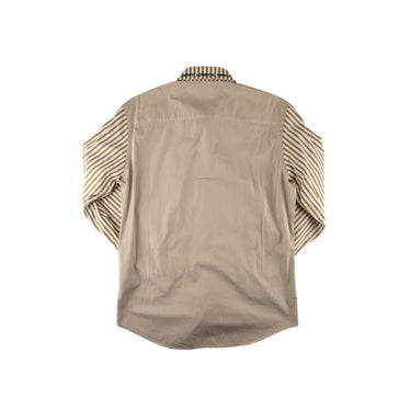 The back of the Burberry Orange Striped Shirt.