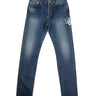 The front view of Dior x Stussy Bee Embroidered Jeans.