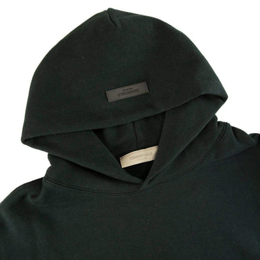 The hood of the Fear Of God ESSENTIALS Stretch Limo Hoodie M.