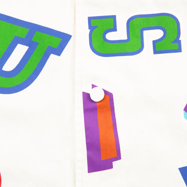 The print of the Louis Vuitton x NBA Basketball Letters Overshirt.