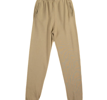 The front of Joah Brown LA Sand Sweatpants in a sand beige color.
