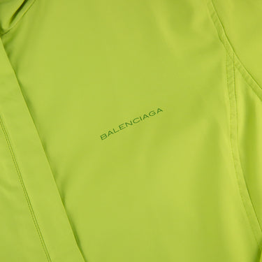 The logo of the Balenciaga Lime Green Windbreaker.