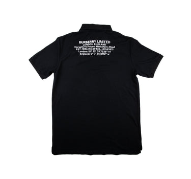 The back of the Burberry Location Black Polo Shirt.
