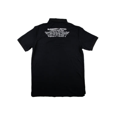 The back of the Burberry Location Black Polo Shirt.