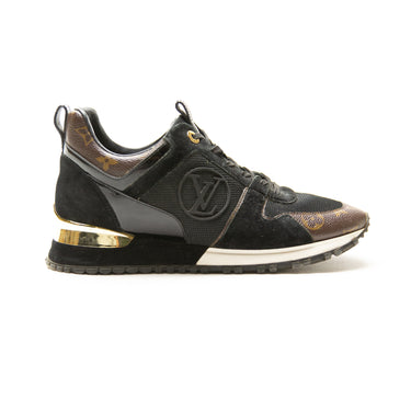 The right of the Louis Vuitton Run Away Black Brown Monogram.
