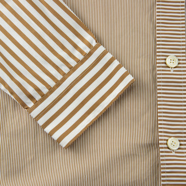 The sleeve of the Burberry Orange Striped Shirt.