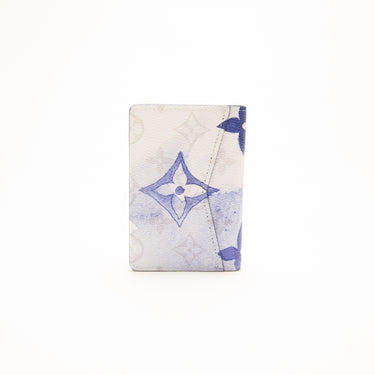 The back of the Louis Vuitton Blue Monogram Watercolour Card Holder.