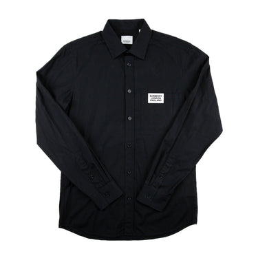 The front of the Burberry Rubber Logo Black Shirt.