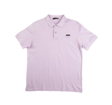 The front of the Prada Lilac Pique Polo Shirt.