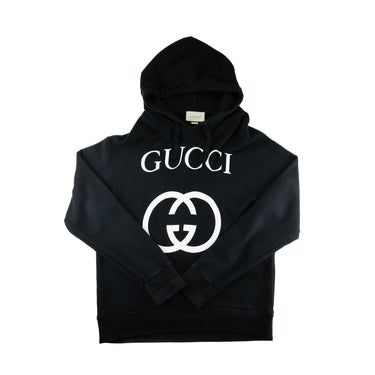 The front of the Gucci Interlocking GG Black Hoodie.