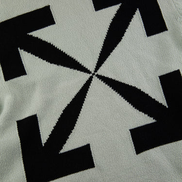 The logo of the Off-White Diag Arrows Knit Grey Sweater.
